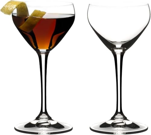 Riedel Drink Specific Glassware Nick & Nora Cocktail Glass, 2 Pieces, 4 oz, Clear