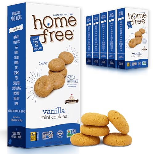 Homefree Treats you Can Trust, Organic, Vanilla Mini Cookies, 5-Ounce (Pack of 6)