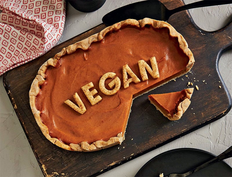 This vegan butternut squash pie with miso is my favorite Thanksgiving dessert. You make it all in your slow cooker and includes a gluten-free crust option!