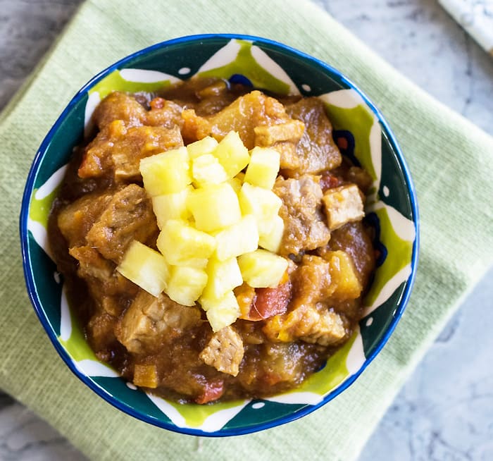 Slow Cooker Vegan Sweet and Sour Tempeh