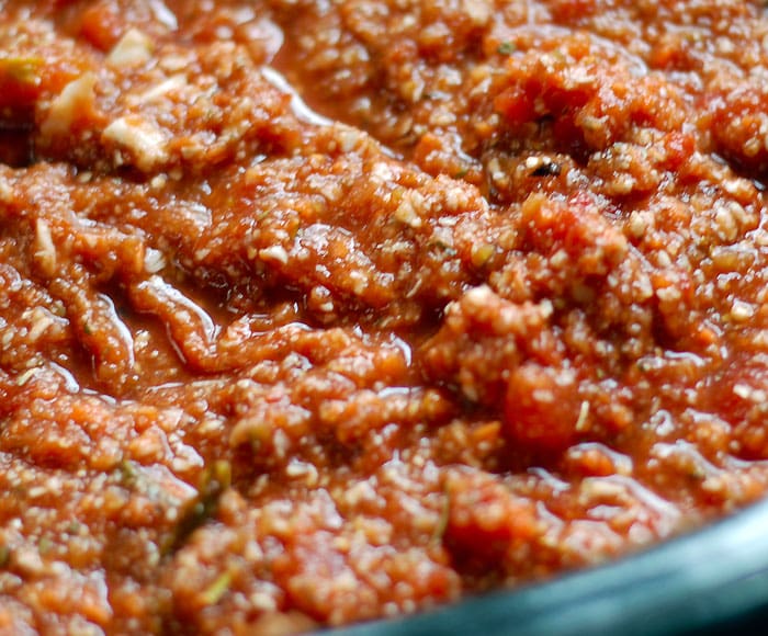 Slow Cooker Vegan Bolognese Slow Cooker Vegan Bolognese with Cauliflower, Eggplant, Mushrooms and Carrots | HealthySlowCooking.com