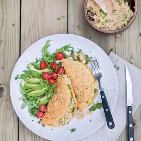 Vegan Chickpea Crepes from Cut the Sugar