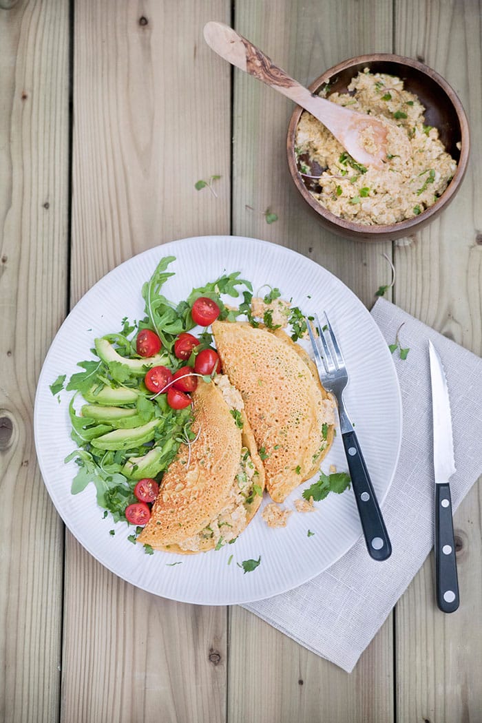 Vegan Chickpea Crepes from Cut the Sugar
