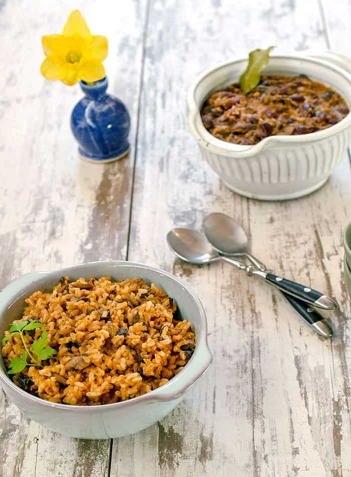 Instant Pot Dirty Rice and Stove-top Smoky Red Beans