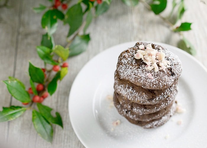Vegan Mint Double Chocolate Black Bean Cookies
